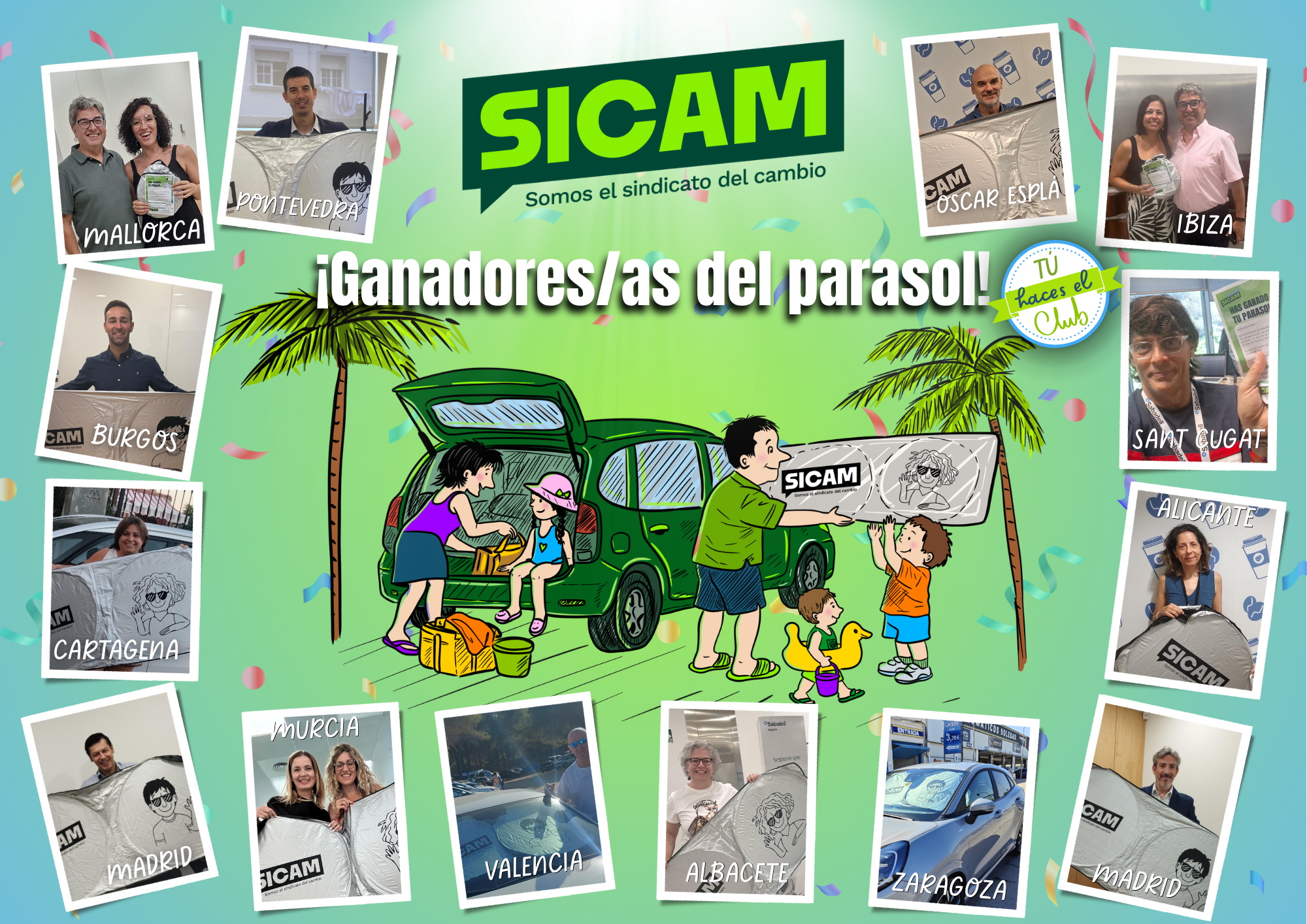 31 julio 2026. Ganadores Parasol parte I. No solo te protegemos del sol<br>